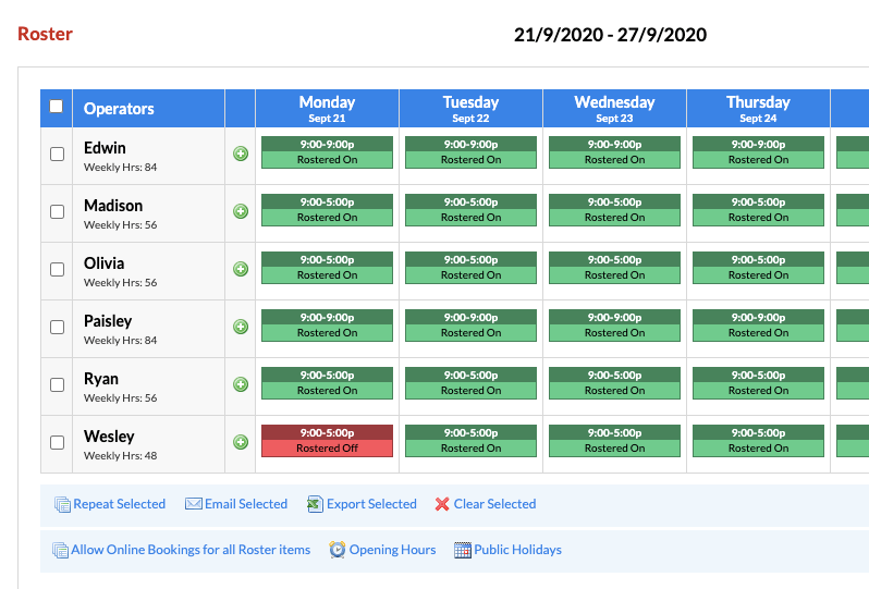 Manage Staffs’ Rosters & Wages - Salon Software Feature